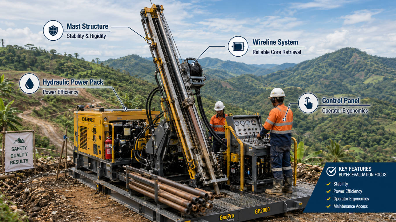 Hydraulic Core Drilling Rig Features Hydraulic Core Drilling Rig Features