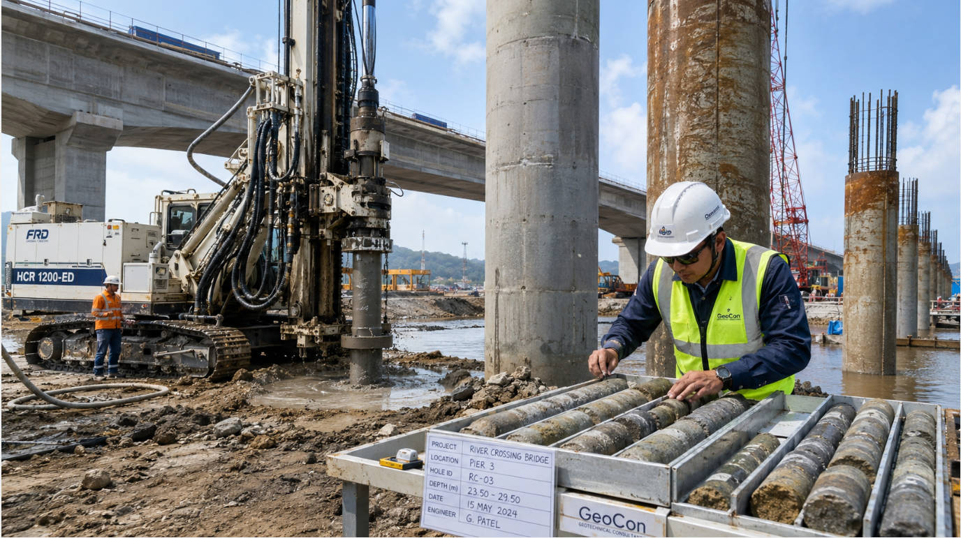 Hydraulic Core Drilling On Bridge Project Hydraulic Core Drilling On Bridge Project