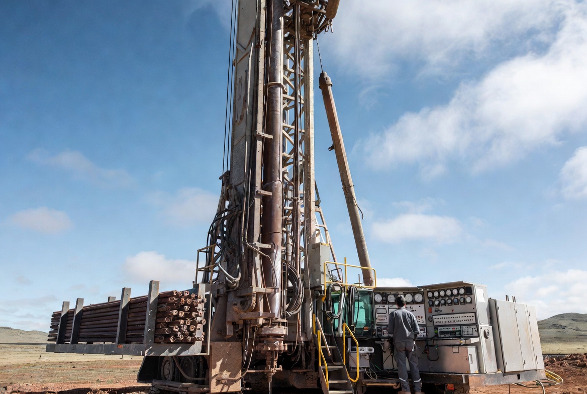 Hydraulic Wireline Core Drilling Rig In Operation