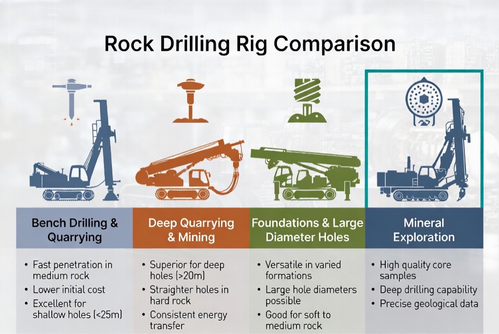 Rock Drilling Rig Types Comparison