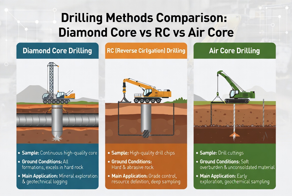 Drilling Methods Comparison Diagram