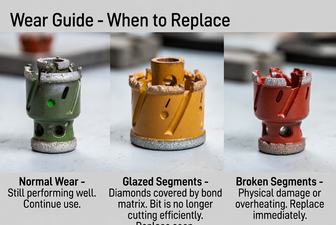 Core Drill Bit Wear And Failure Signs