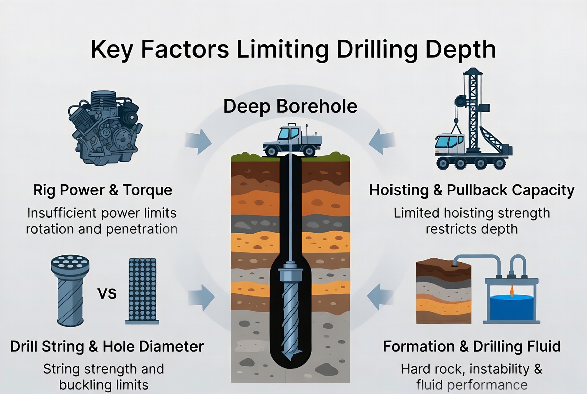 Factors Limiting Rotary Drilling Depth