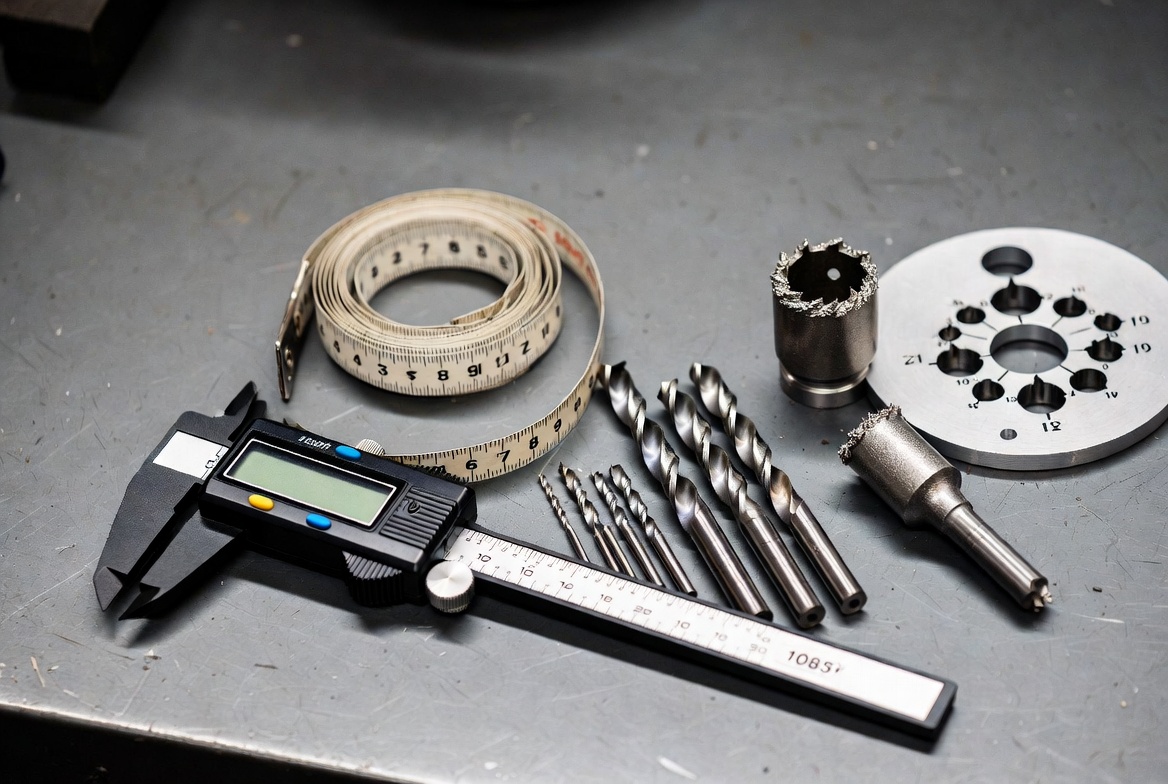 Drill Bit Measurement Tools Layout