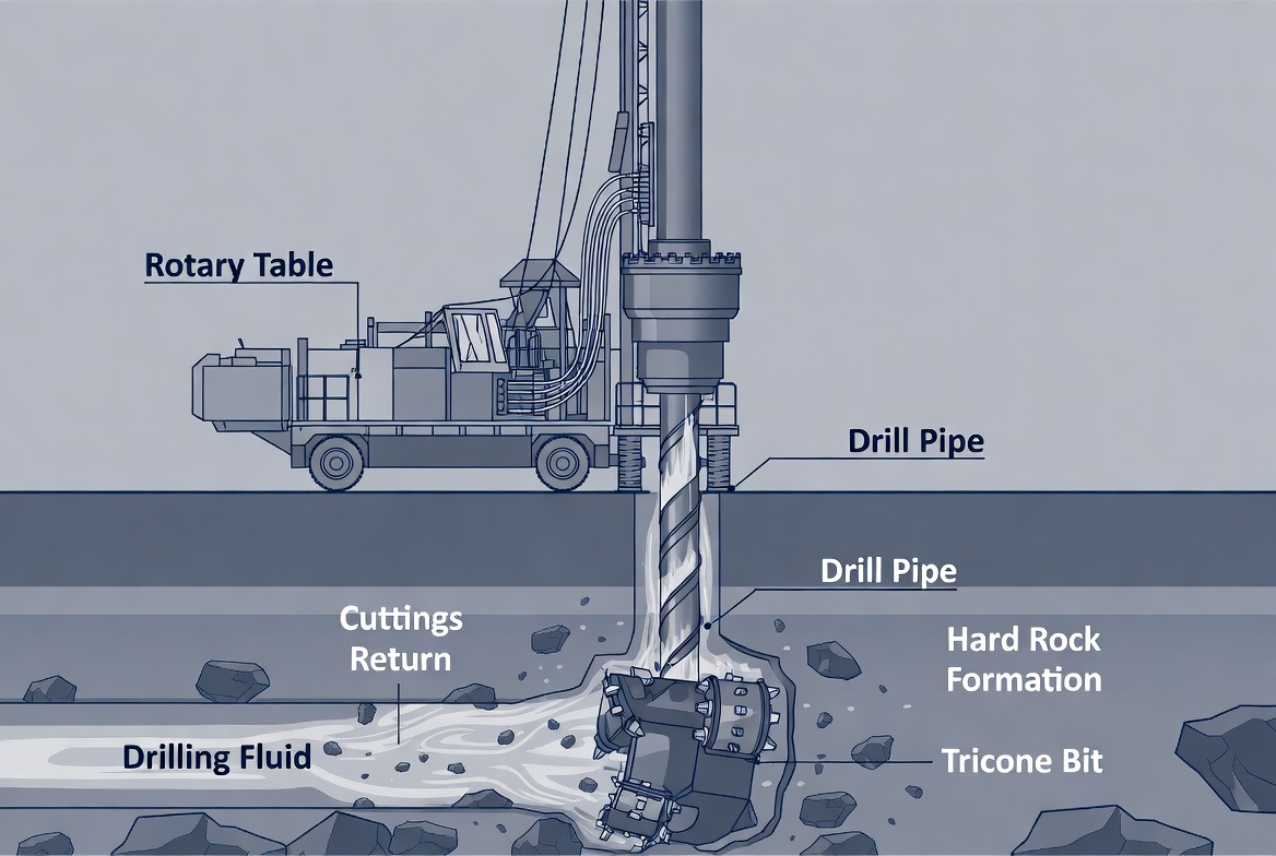 Rotary Drilling In Hard Rock