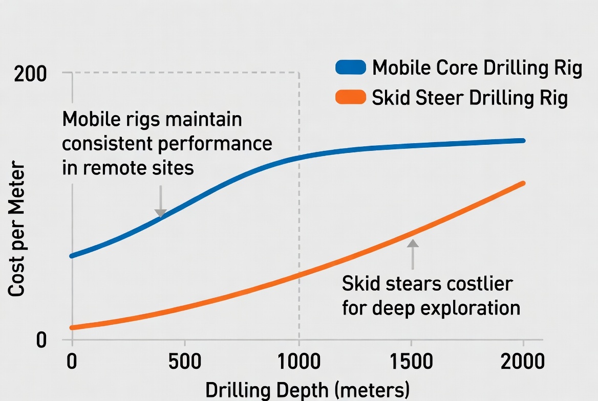 Cost Per Meter Comparison Mobile Rig And Skid Steer Rig