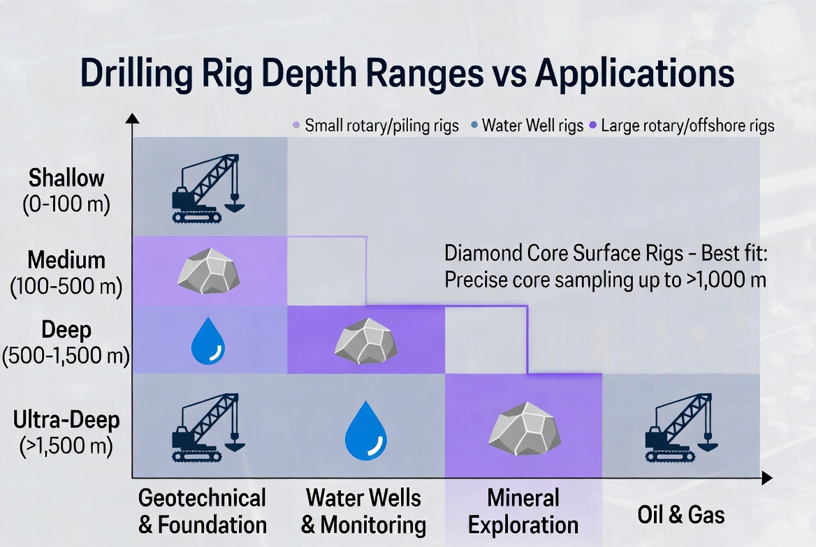 Drilling Rig Depth And Application Matrix