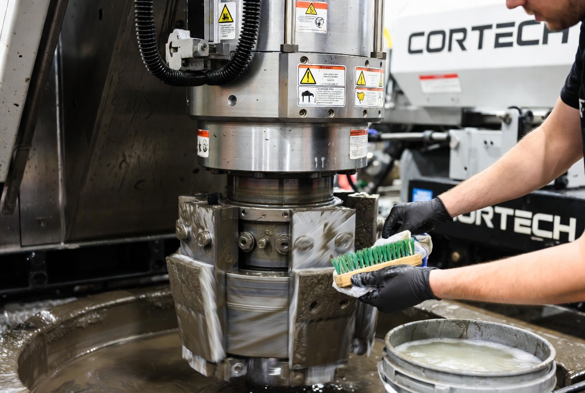 Cleaning The Core Drill Chuck