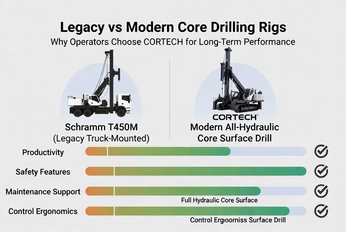 T450M Versus Core Surface Drill Comparison