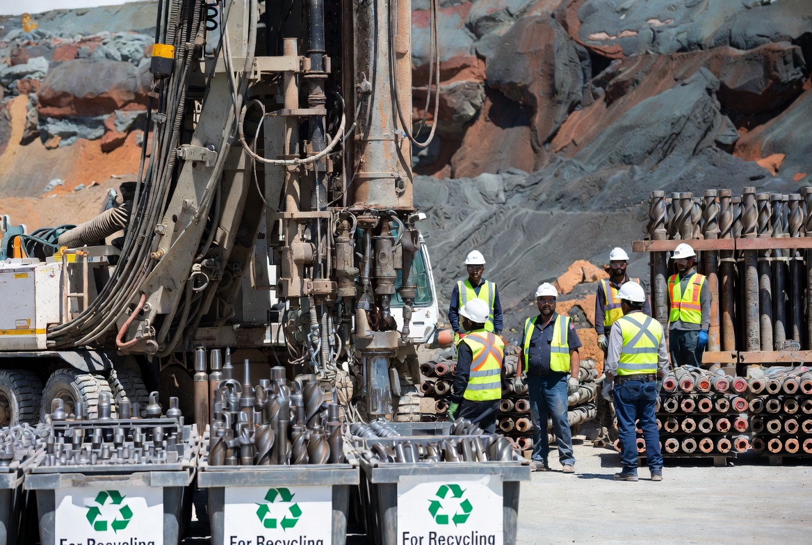 Mining Site Using Recycled Core Drilling Tools