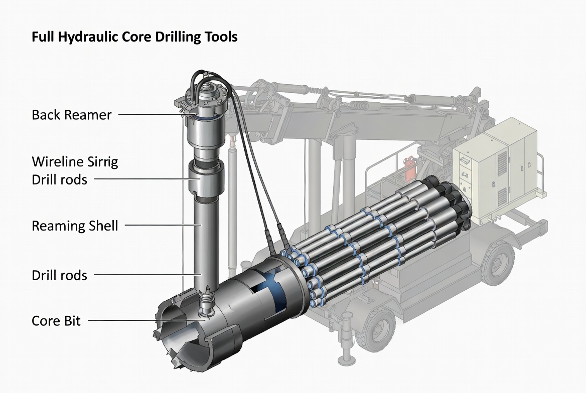 Hydraulic Core Drilling Rig Tool String