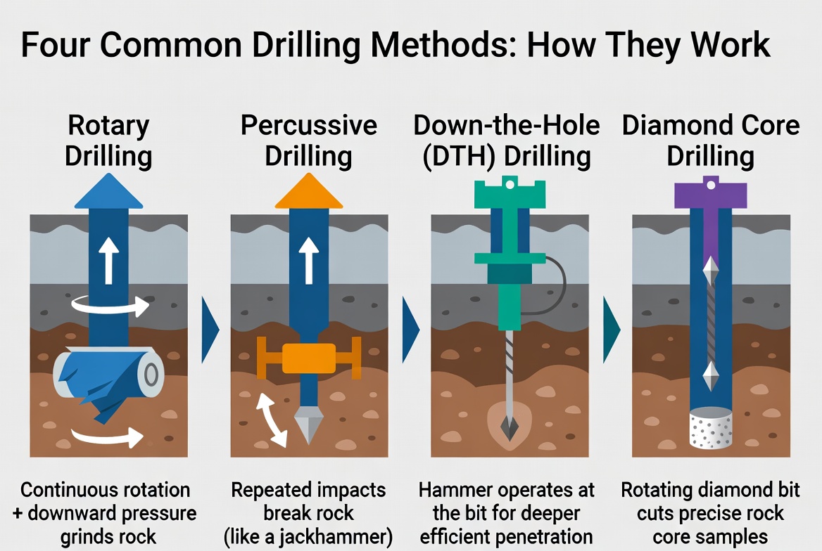 Drilling Methods Comparison Diagram