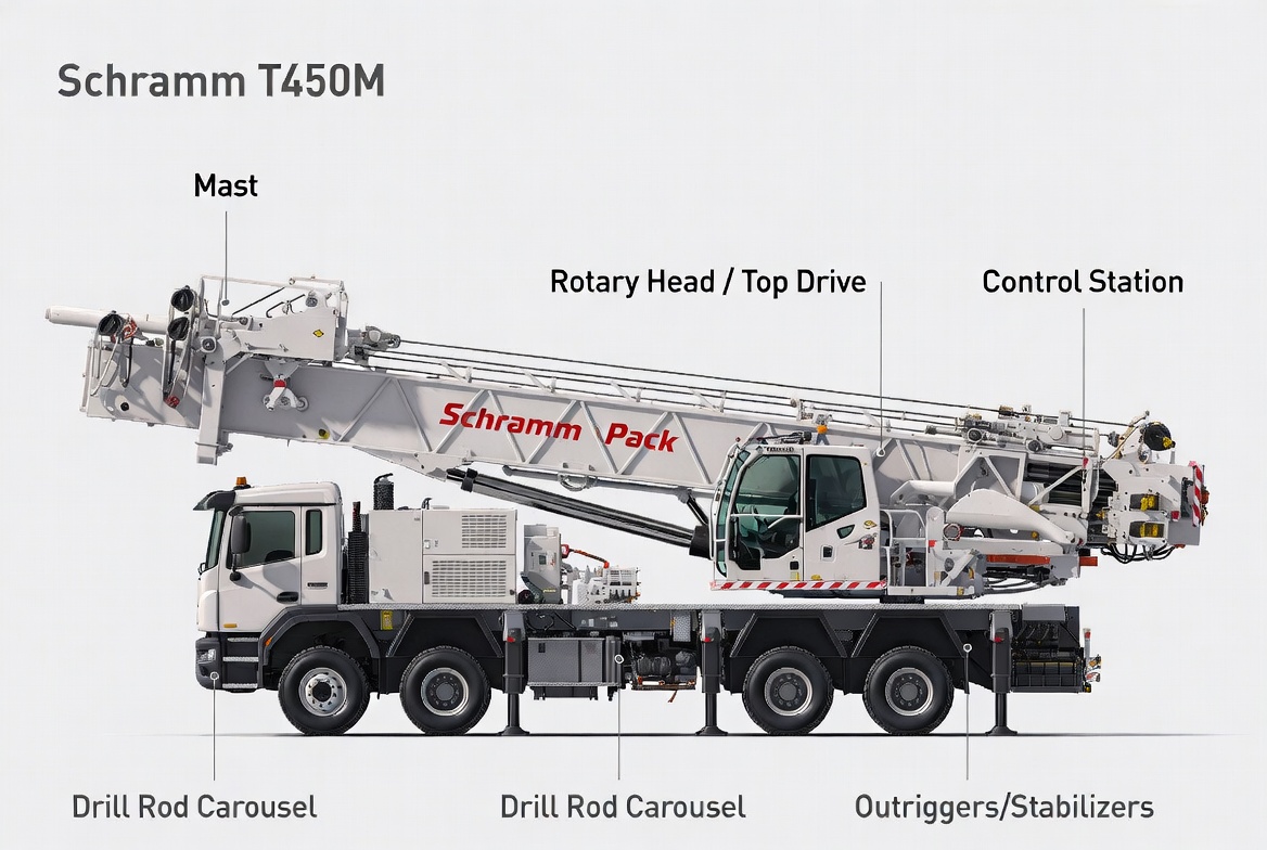 Schramm T450M Rig Layout Overview